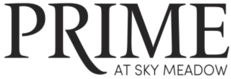 Logo for PRIME at Sky Meadow, featuring bold typography.